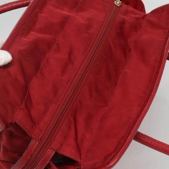 CELINE Hand Bag Nylon Red Gold - Picture 6 of 12